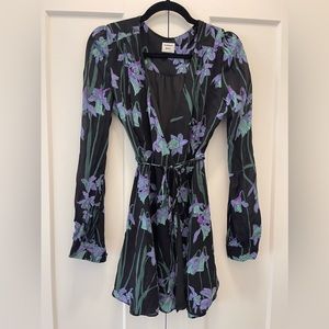 Aritzia Sunday Best | Floral Wrap Mini Dress